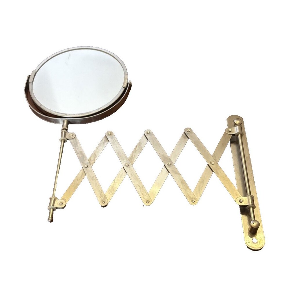 Frack IKEA Swivel 2-Sided Silver Metal Wall-Mounted Extendable Accordion Mirror